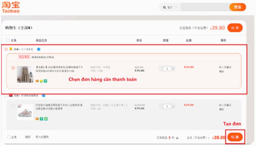 Hướng dẫn cách order Taobao về Việt Nam