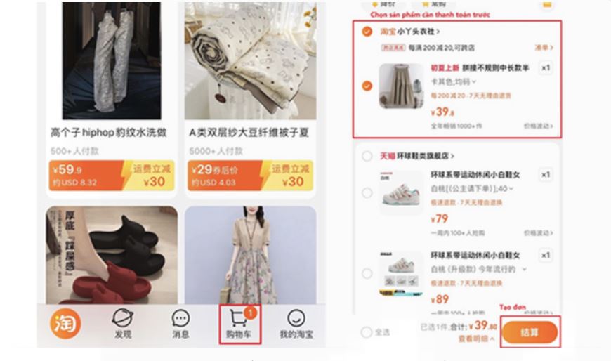 Hướng dẫn cách order Taobao về Việt Nam